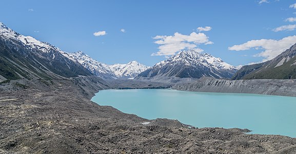 Tasman Lake in Aoraki/Mount Cook National Park, New Zealand