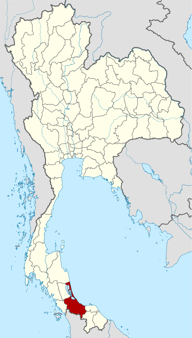 宋卡府在泰國的位置