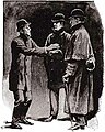Sherlock Holmes conversa com possível dono de ganso