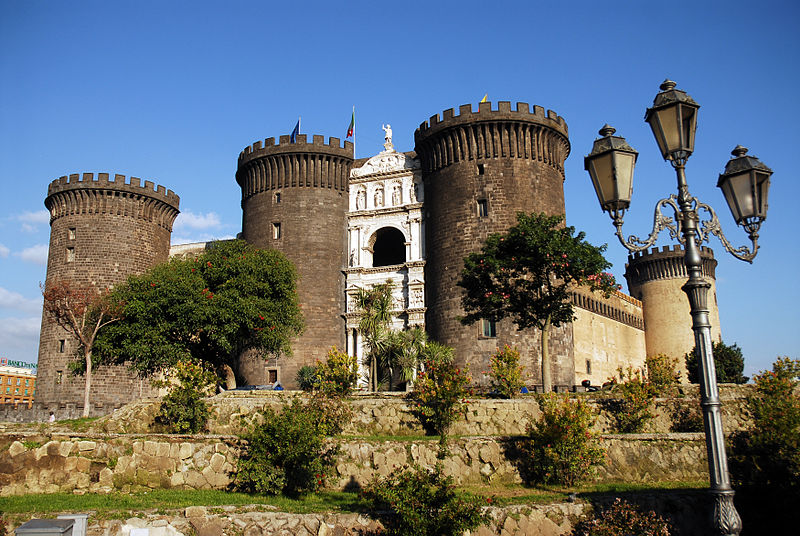 File:The Castel Nuovo (Maschio Angioino) (front view). Naples, Campania, Italy, South Europe.jpg