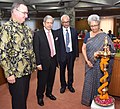 The Commerce Secretary, Ms. Rita A. Teaotia lighting the lamp to inaugurate the Regional Workshop on Anti-Dumping in partnership with the WTO Secretariat, Geneva, organised by the Centre for WTO Studies.jpg