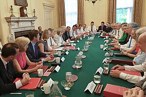 Theresa May's first Cabinet meeting.jpg