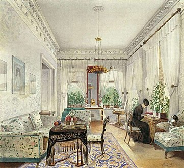 The interior of the estate Lopukhins (1844)