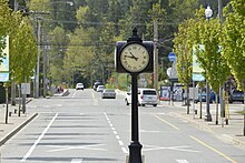 Northern terminus of Highway 9 in Harrison Hot Springs Time Square - panoramio (1).jpg