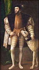Charles V Standing with His Dog, by Titian