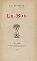 Román Là-Bas z roku 1891.