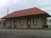 The train station building, which is now the Accohannock Indian Museum. Train Station Marion Maryland.jpg