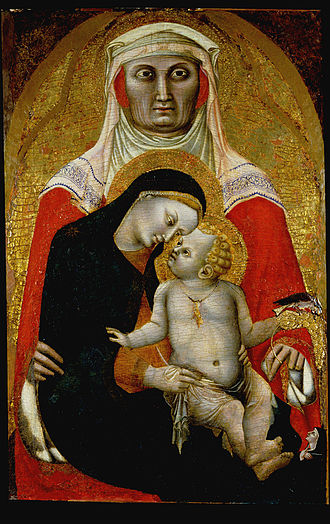 Madonna and Child with Saint Anne, 1340-45, Princeton University Art Museum Traini, Francesco, Madonna and Child with Saint Anne, 1340-45.jpg