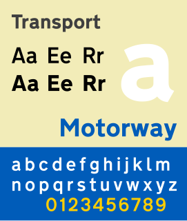 Transport (typeface) Road sign typeface used in the United Kingdom