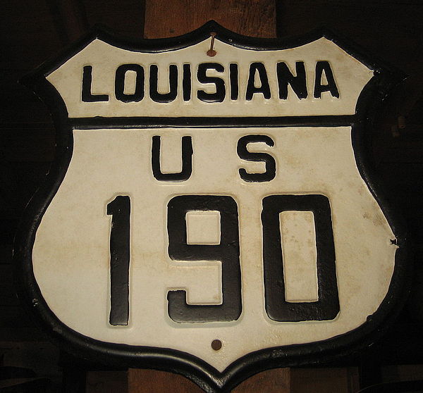 Old US 190 sign