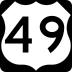 U.S. Route 49 marker