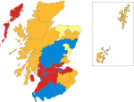 1992 Map United Kingdom General Election 1992 in Scotland.svg