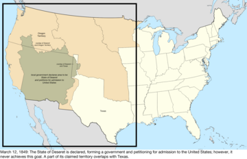 An enlargeable map of the United States after the creation of the proposed State of Deseret on July 2, 1849. United States Central change 1849-03-12.png