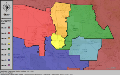 United States Congressional Districts in Arizona (metro highlight), 2003 - 2013.tif