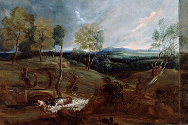 Soleil couchant avec berger v. 1620, Dulwich Picture gallery