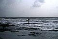 Embracing the vastness of the Arabian sea from the Mumbai beach.