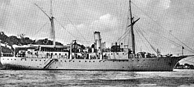 Survey ship SMS Möwe.  Location and date of recording unknown.