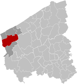 Veurne West-Flanders Belgium Map.svg