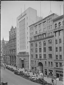 View of Godfrey & Spowers' new Bank of New South Wales building, since demolished View of Godfrey&Spowers' new Bank of New South Wales building, since demolished.jpg