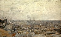 Vincent van Gogh, Montmartre'den Görünüm (1886)