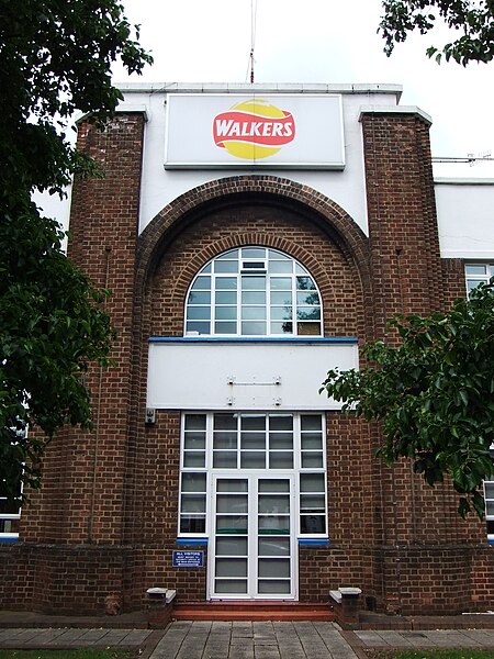 Front entrance to Walkers factory in Lincoln, England