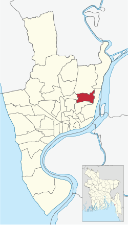 Location of East Sholashahar