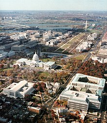 Vue aérienne de Washington.