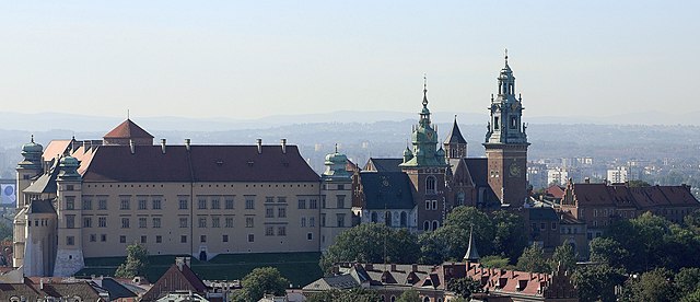 Wawel Castle in Kraków, seat of Polish kings from 1038 until the capital was moved to Warsaw in 1596