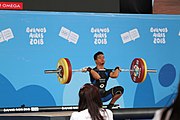 Deutsch: Gewichtheben bei den Olympischen Jugendspielen 2018; Tag 2, 10. Oktober 2018; Jungen 62 kg English: Weightlifting at the 2018 Summer Youth Olympics at 8 October 2018 – Boys' 62 kg