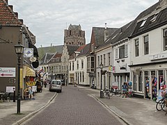 Wijk bij Duurstede, street to the churchtower