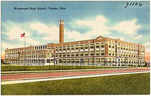 A postcard of the old school building. Woodward High School, Toledo, Ohio (71106).jpg