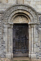 'Berfrestone' (DB) door and tympanum arch St Nicholas Church Barfrestone Kent England 1.jpg