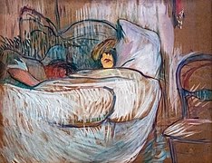 Au lit (In bed) by Toulouse-Lautrec in Musée Toulouse-Lautrec Albi