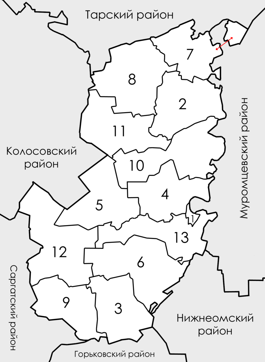 Карта омской обл горьковский район