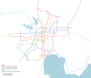 合肥轨道交通线路图2050+ (市区实际走向)
