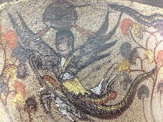 The sun god carrying the sun disc, Goguryeo murals from the Ohoe tomb, Late 6th - 7th century, Ji'an, China. Gao Ju Li Mu Zang Bi Hua 03.jpg