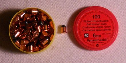 6mm Flobert or .22 BB Cap ammo with Container