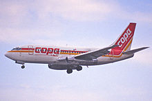 Un Boeing 737 di Copa Airlines con la livrea degli anni 1990 - 1999