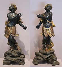 Pair of Italian figures in painted wood, 18th century 18th century Italian blackamoors, HAA.jpg