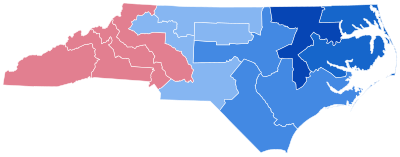 1952 United States presidential election in North Carolina results map by congressional district.svg