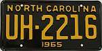 1965 North Carolina lisensi plate.jpg