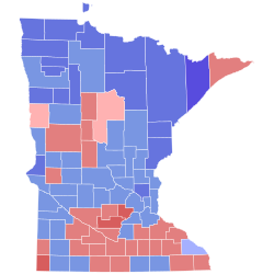 1966 Senat Amerika Serikat dalam pemilu di Minnesota hasil peta oleh county.svg