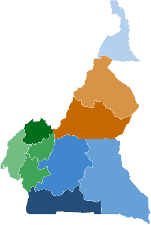 1992 Cameroonian presidential election results by province.svg