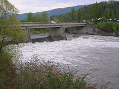 Le pont sur l'Isère à Montmélian.