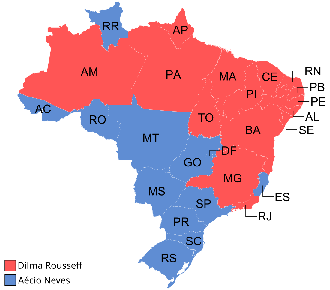 File:2014 Brazilian presidential election map (Round 2).svg