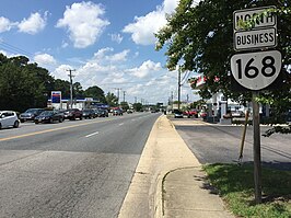 De hoofdstraat Battlefield Boulevard (SR 168) in Chesapeake