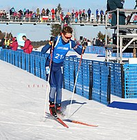 Kalle Loukkaanhuhta beim Mixed-Staffel-Wettbewerb