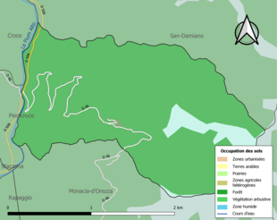 Mappa a colori che mostra l'uso del suolo.