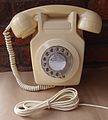 1973 741 wall mounted telephone in ivory.