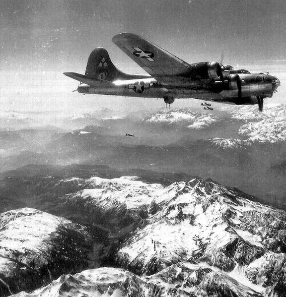 B-17 of the 97th Bomb Group in later Fifteenth Air Force markings